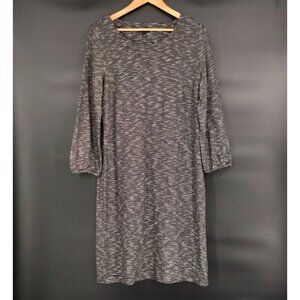 Talbots Women's Striped Midi Dress M Black & White Professional Office Church